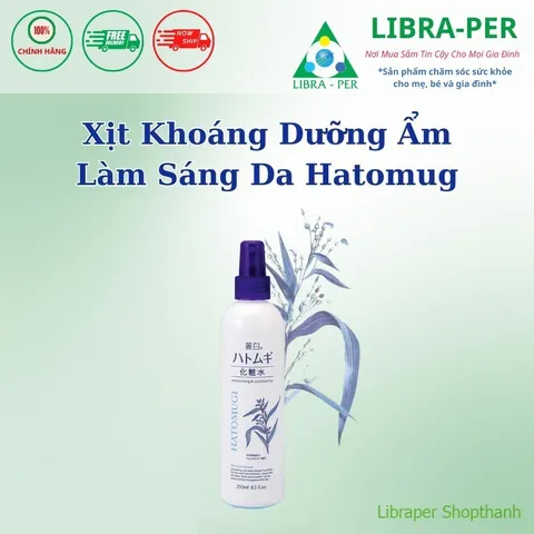 Xịt Khoáng Hatomugi Nhật Bản 250ml | Cấp Ẩm Dưỡng Trắng Da, Làm Dịu Da Sau Nắng 803979