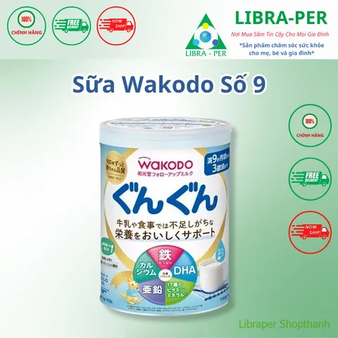 Sữa Bột Wakodo Số 9 Nhật Bản 830g | Cho Bé 9–36 Tháng – Dinh Dưỡng Cân Bằng, Thanh Nhẹ, Dễ Tiêu 803983