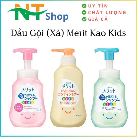 Dầu Gội Xả Merit Kao Kids Cho Bé