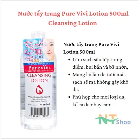 Nước Tẩy Trang Pure Vivi Lotion 500ml