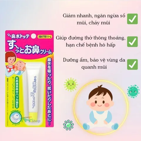 Kem Bôi Giảm Sổ Mũi, Nghẹt Mũi Tempei Cho Bé