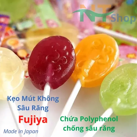 Kẹo Mút Trái Cây Không Sâu Răng Fujiya Nhật Bản