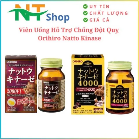 Viên Uống Hỗ Trợ Giảm Nguy Cơ Đột Quỵ Orihiro Natto Kinase Nhật Bản