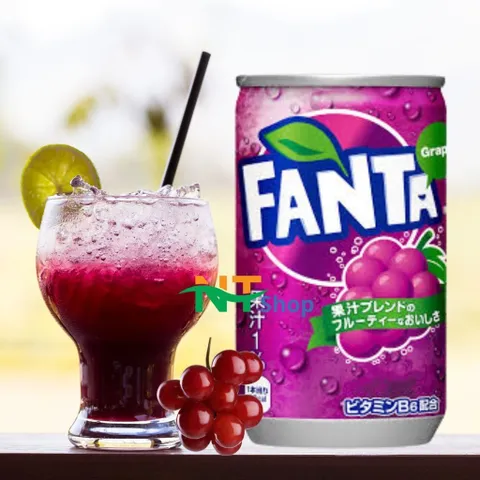 Nước Ngọt Fanta Nhật Bản Vị Nho, Vị Đào Và Vị Cam, Lon 160ml và 300ml, Giải Khát Cho Gia ĐÌnh