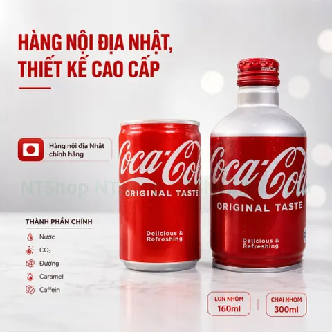 Coca Cola Nhật Bản Nội Địa Lon Nhôm/Nắp Vặn 350–500ml – Nước Ngọt Có Ga Vị Nguyên Bản, Hàng Nhật