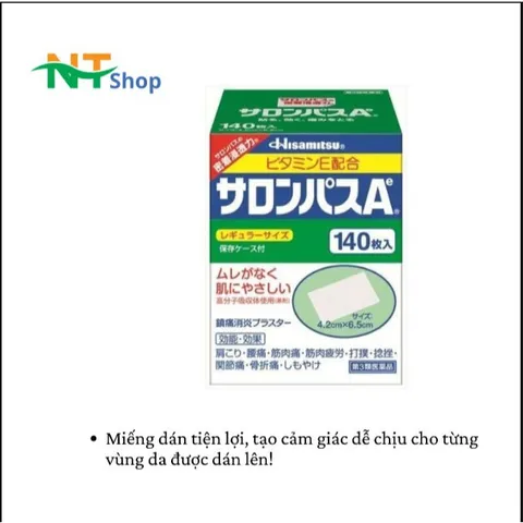 Salonpas Hisamitsu Nhật Bản An Toàn và Hiệu Quả.