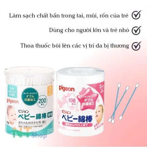 {Chính Hãng} Tăm Bông Nhật Bản Kháng Khuẩn Dành Cho Bé