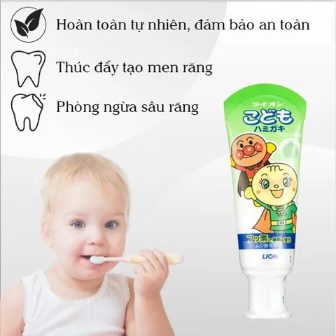 Kem Đánh Răng Lion Hương Dưa Lưới  Dành Cho Bé- Nhật Bản