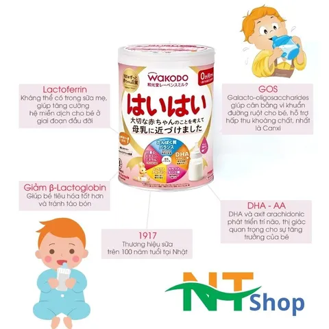 [HCM} Sữa Wakodo Nội Địa Nhật Bản Lon Số 0 và Lon Số 9