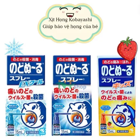 Xịt Họng Kobayashi 15ml Nhật Bản – Chai Xịt Nhỏ Gọn Hỗ Trợ Giảm Khó Chịu, Phù Hợp Dùng Khi Đi Làm, Du Lịch