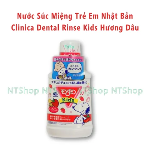 Nước Súc Miệng Trẻ Em Clinica Dental Rinse Kids 250ml Nhật Bản Không Cồn An Toàn Cho Bé Và Gia Đình