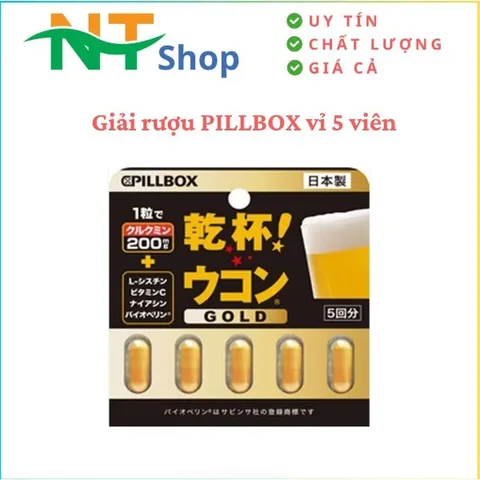 Viên Uống Giải Rượu Pillbox Gold Vỉ 5 Viên