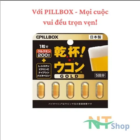 Viên Uống Giải Rượu Pillbox Gold Vỉ 5 Viên