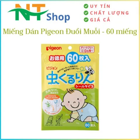 {Hàng Chính Hãng} Miếng Dán Đuỗi Muỗi Nhật Bản 60 Miếng Sản Phẩm An Toàn Cho Bé
