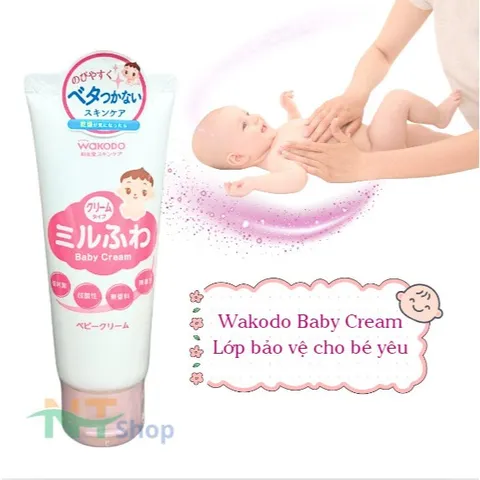 Wakodo Baby Cream 60g - Kem Dưỡng Ẩm Cho Trẻ Sơ Sinh & Em Bé - Hàng Chuẩn Nhật