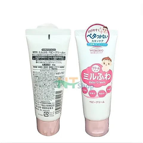 Wakodo Baby Cream 60g - Kem Dưỡng Ẩm Cho Trẻ Sơ Sinh & Em Bé - Hàng Chuẩn Nhật