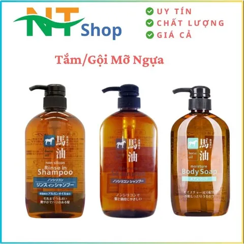 Sữa Tắm Dầu Gội Mỡ Ngựa Horse Oli Nhật Bản Bộ Đôi Dưỡng Ẩm Toàn Diện Cho Da Và Tóc Hư Tổn