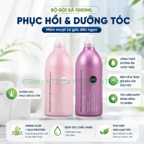 Dầu Gội Dầu Xả Phục Hồi Tóc Salon Link 1000ml Dưỡng Và Phục Hồi Tóc Mềm Mượt Mỗi Ngày