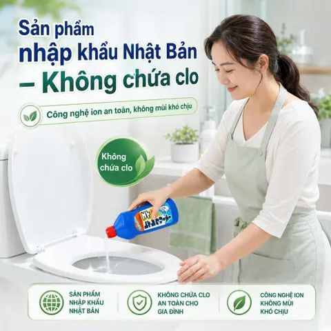 Nước tẩy rửa nhà vệ sinh, Toilet 500ml Rocket Soap Nhât Bản Làm Sạch Vết Bẩn Cứng Đầu Sàn Và Bôn Cầu