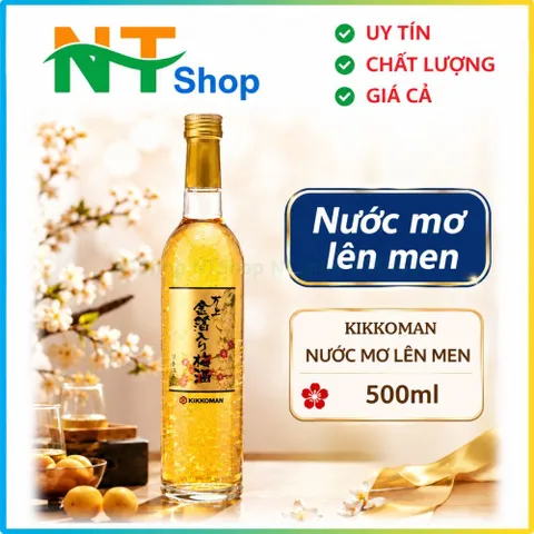 Nước mơ vảy vàng Kikkoman 500ml - dát vàng mỏng lấp lánh - nồng độ 13% dễ uống - quà biếu sang trọng cho tiệc