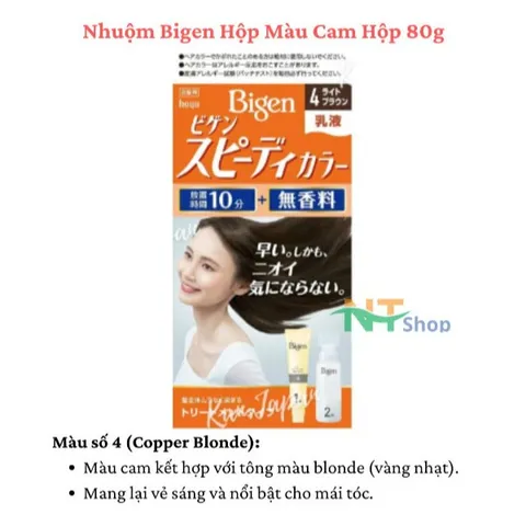 Nhuộm Bigen Màu Cam Hộp 80g