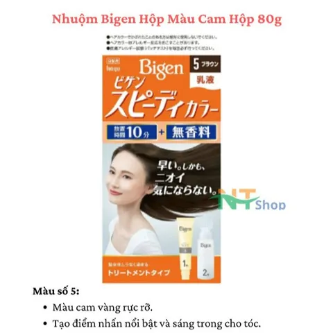 Nhuộm Bigen Màu Cam Hộp 80g