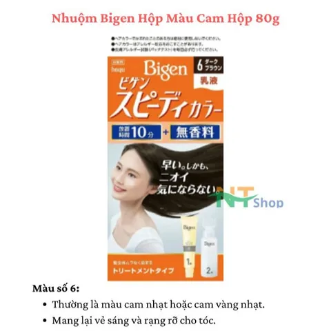 Nhuộm Tóc Bigen 6 Đen Nâu - Sản Phẩm Nhuộm Tóc Chất Lượng Cao, Giúp Tóc Bóng Mượt Tự Nhiên và Bền Màu