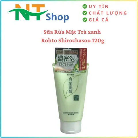 Sữa Rửa Mặt Trà Xanh Rohto Shirochasou 120g