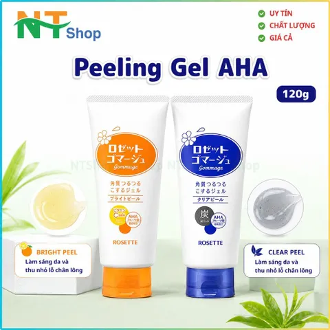 Gel Tẩy Tế Bào Chết Rosette Gommage Nhật Bản Tuýp 120gr Da Mịn, Sáng Da  Thông Thoáng Lỗ Chân Lông