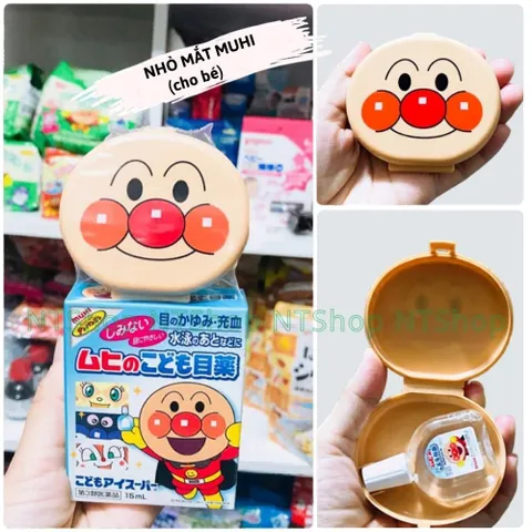 Nước Vệ Sinh Mắt Muhi 15ml Nhật Bản Cho Bé Từ 3 Tháng An Toàn Dịu Nhẹ, Không Cay