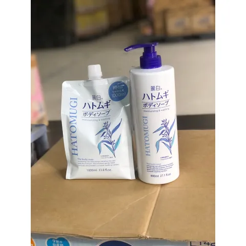 Sữa Tắm Hatomugi Chính Hãng Nhật Bản 800ml Dưỡng Ẩm Và Sáng Da Tự Nhiên Dành Cho Mọi Loại Da