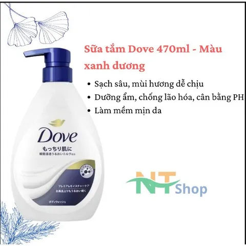 Sữa Tắm Dove Nội Địa Nhật Dưỡng Ẩmm Cho Da Khô 470ml