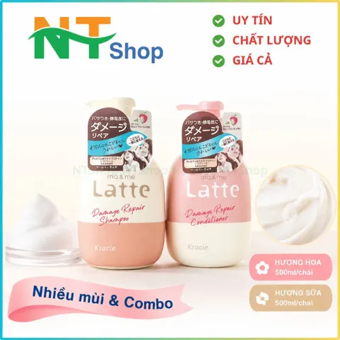 Dầu Gội - Xả Kracie Ma & Me Latte chai 490ml