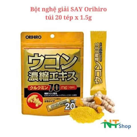 Tinh Bột Nghệ Orihiro Nhật Bản - Giúp cơ thể tỉnh táo, khỏe khoắn vào sáng hôm sau