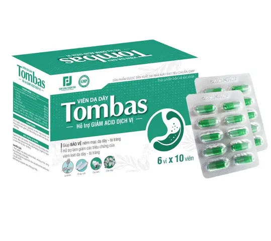 TOMBAS – Viên Hỗ Trợ Tiêu HóaQuy cách: Hộp 50 viên nang