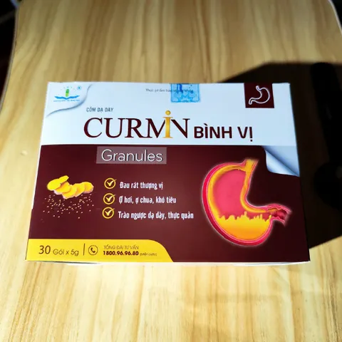 1 Hộp (30 gói) - Cốm Dạ dày Curmin bình vị (Granules)- Giảm Ợ Chua, Đau Rát Thượng Vị, Trào Ngược Dạ Dày.