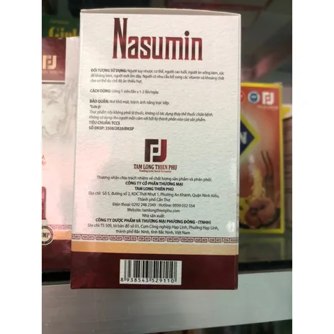 NASUMIN hô trợ sức khỏe các vitamin cho cơ thể