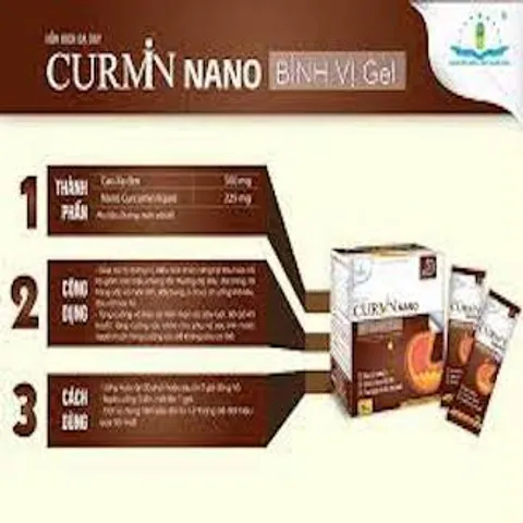 CURMIN NANO BÌNH VỊ GEL ( Giảm Ợ Chua, Đau Rát Thượng Vị, Trào Ngược Dạ Dày)hộp 30 gói