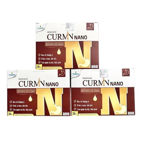 CURMIN NANO BÌNH VỊ GEL ( Giảm Ợ Chua, Đau Rát Thượng Vị, Trào Ngược Dạ Dày)hộp 30 gói