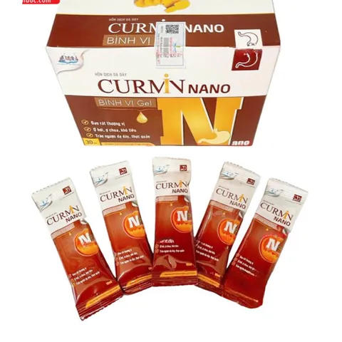 CURMIN NANO BÌNH VỊ GEL ( Giảm Ợ Chua, Đau Rát Thượng Vị, Trào Ngược Dạ Dày)hộp 30 gói