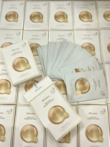 Mặt Nạ Vàng 24K JM Solution Prime Gold Intensive Mask - Hộp 10 Miếng Cung Cấp Dưỡng Chất, Giúp Da Săn Chắc và Rạng Rỡ