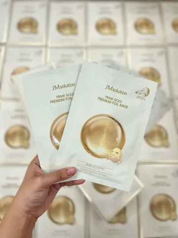 Mặt Nạ Vàng 24K JM Solution Prime Gold Intensive Mask - Hộp 10 Miếng Cung Cấp Dưỡng Chất, Giúp Da Săn Chắc và Rạng Rỡ