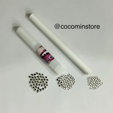 Combo 32 Viên Đá Đính- loại chân bằng- Size 2li, 2li5, 2li7 tặng kèm 2 KEO+ 1 BÚT có kèm hướng dẫn- đá đính trang trí