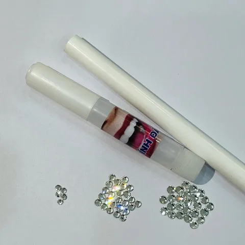 Combo 20 Viên Đá Đính- Loại Chân Bằng -size 2li, 2,5li và 2,7 li- kèm dụng cụ tự đính tại nhà- đá đính trang trí