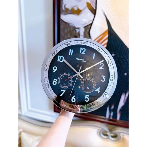 Đồng hồ treo tường Technoline viền kim loại 30cm (Hàng Đức)