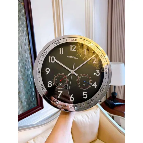 Đồng hồ treo tường Technoline viền kim loại 30cm (Hàng Đức)