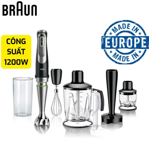 [MADE IN EU] MÁY XAY ĐA NĂNG BRAUN MQ9147X 1200W ,BẢO HÀNH 24 THÁNG