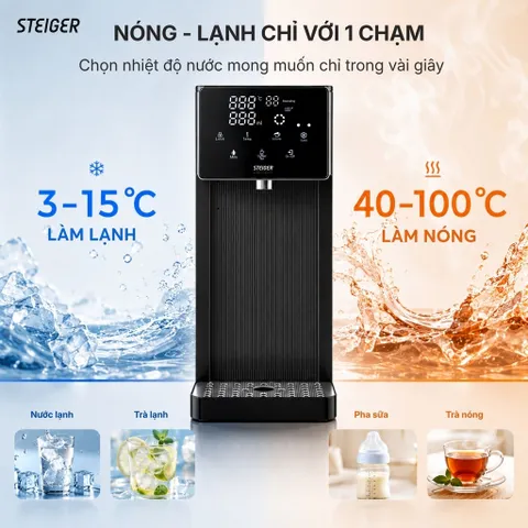 BÌNH THUỶ ĐIỆN NÓNG LẠNH STEIGER STG850-HC CHỈNH NHIỆT 3-100℃