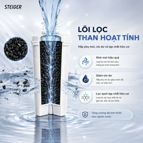BÌNH THUỶ ĐIỆN NÓNG LẠNH STEIGER STG850-HC CHỈNH NHIỆT 3-100℃