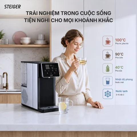 BÌNH THUỶ ĐIỆN NÓNG LẠNH STEIGER STG850-HC CHỈNH NHIỆT 3-100℃